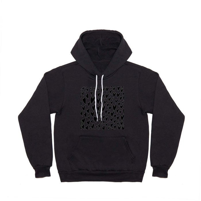 Valentines day hearts explosion - black and white Hoody