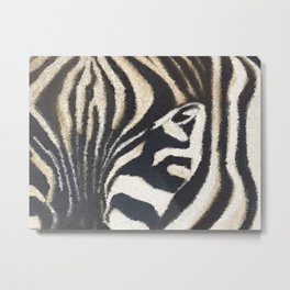 Striped Beauty Metal Print | Painting, Animal, Black and White 