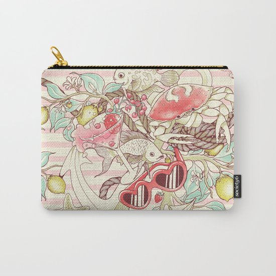 Sea, Sun and Fun - Pt. 2 - pink tones Carry-All Pouch
