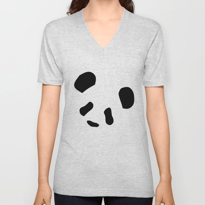 Panda Blot V Neck T Shirt