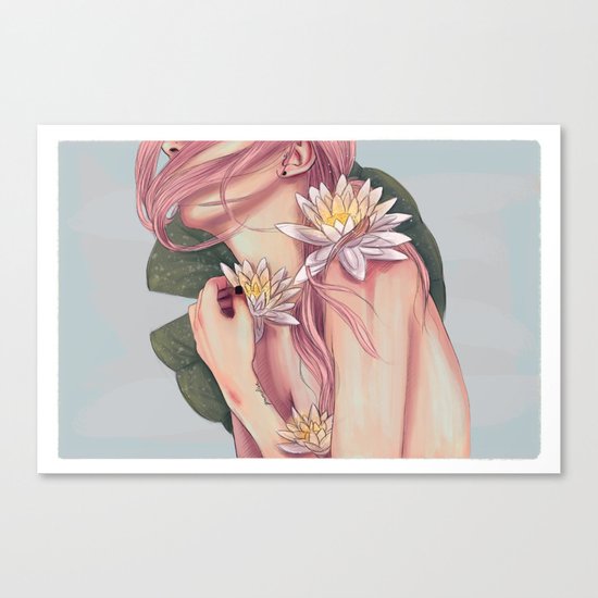 And She Loved Lillies Canvas Print