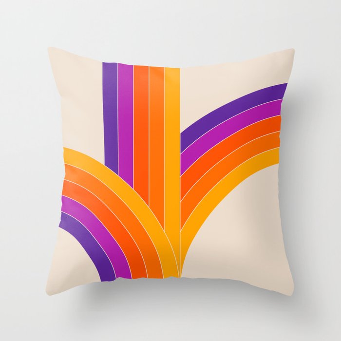 Bounce - Rainbow Throw Pillow