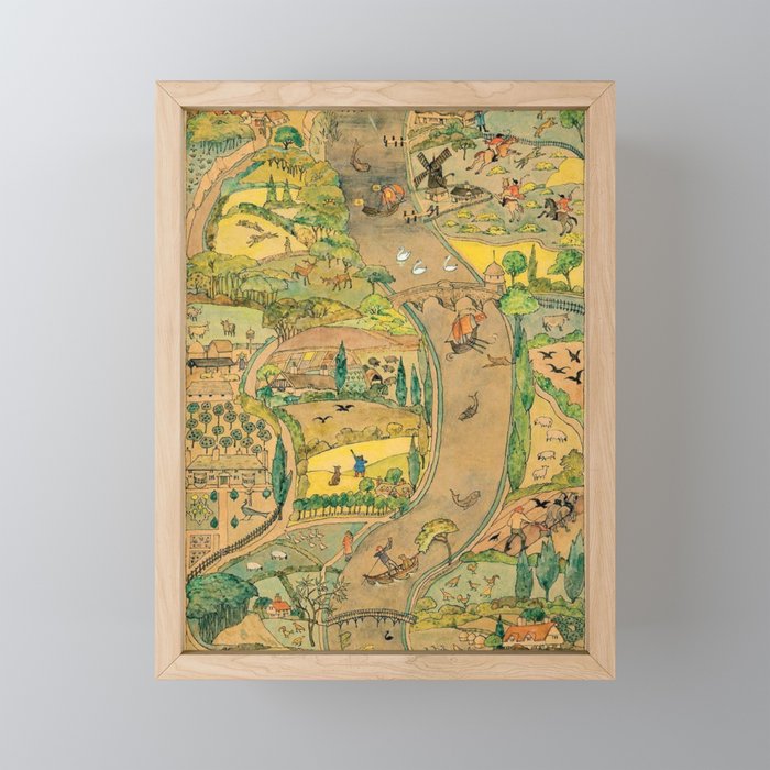 River by CFA Charles Voysey Framed Mini Art Print