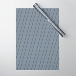 [ Thumbnail: Light Slate Gray and Dim Gray Colored Striped/Lined Pattern Wrapping Paper ]