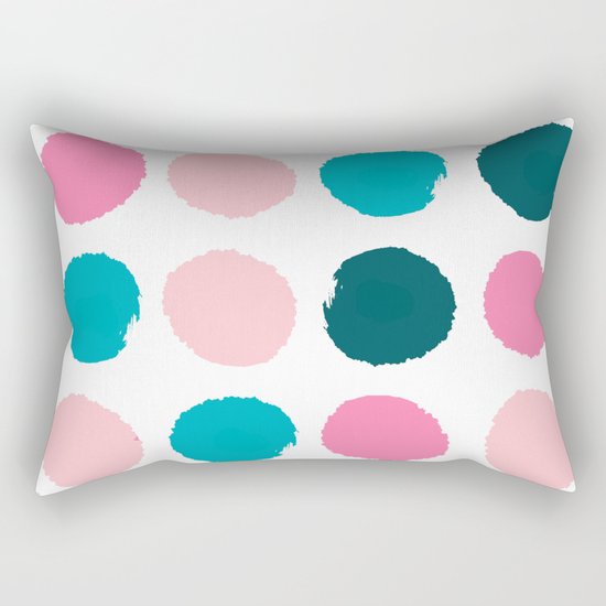 Hugo - abstract modern color palette gender neutral baby nursery dorm college art Rectangular Pillow