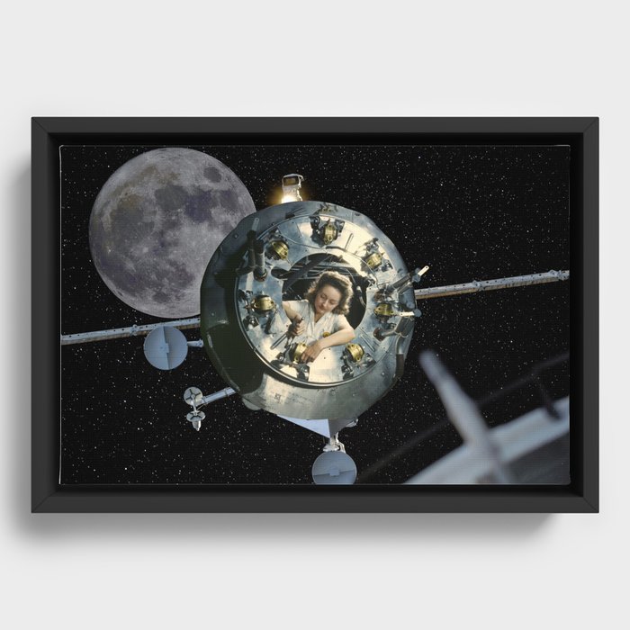 The Satellite Repair Framed Canvas