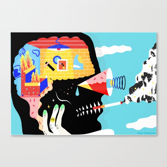 the thinker (anatomy) Canvas Print