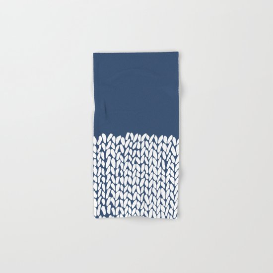 Half Knit Navy Hand & Bath Towel