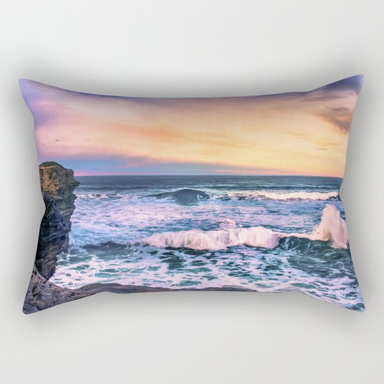 Sunset of the Bay of Biscay Rectangular Pillow