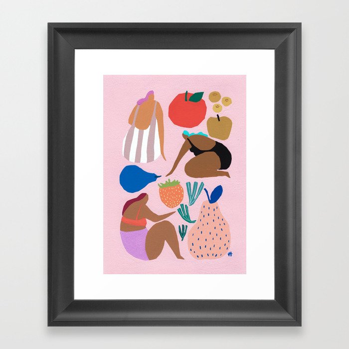 Pink Pear Framed Art Print