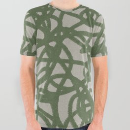 RANDOM SKETCHES GREEN All Over Graphic Tee