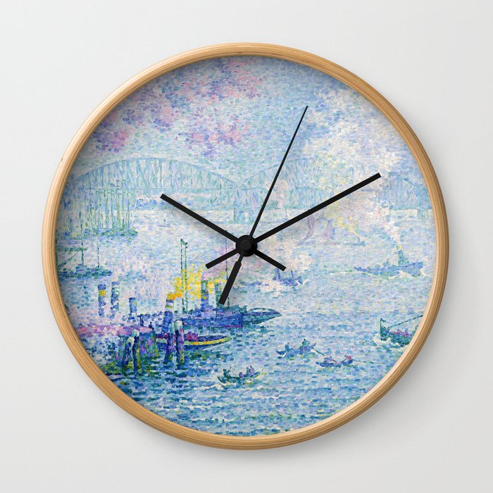 Paul Signac "The Port of Rotterdam" Wall Clock