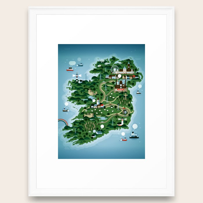 Ireland Framed Art Print By Steebz Society6 Ireland Framed Art Print