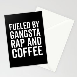 Gangsta Rap And Coffee Funny Quote Stationery Card