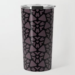 Black and Dark Purple Shield Shape Tile Pattern Pairs DE 2022 Trending Color Grapes of Wrath DET409 Travel Mug