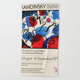 Kandinsky Exhibition poster 1979 Beach Towel