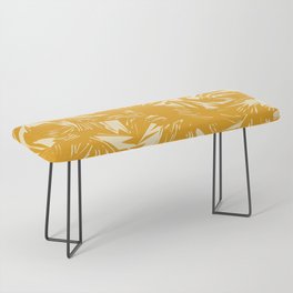 Golden Yellow Abstract Brush Texture Pattern Bench