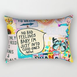 Aesthetic Yellow Collage Rectangular Pillow