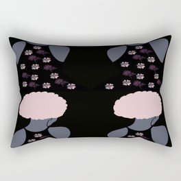 Woman At The Meadow Vintage Dark Style Pattern 38 Rectangular Pillow