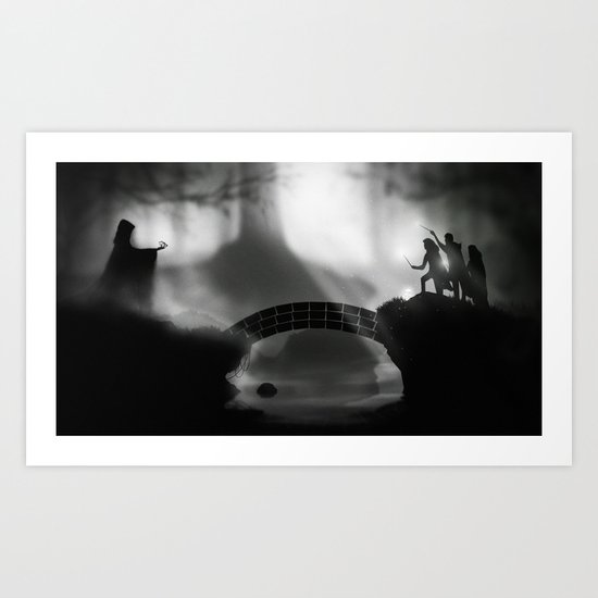 "But Death was cunning" Deathly Hallows Art Print