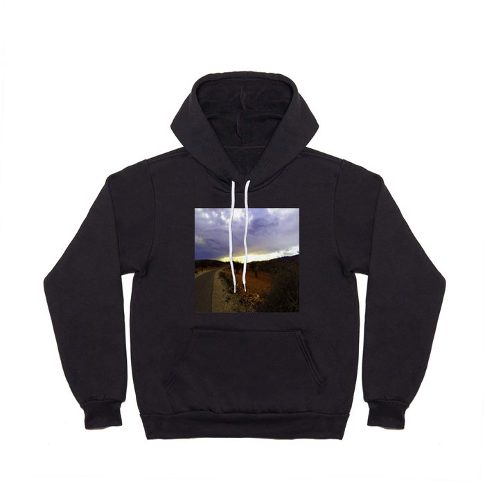 Landscape sunset photo blue sky with clouds Hoody