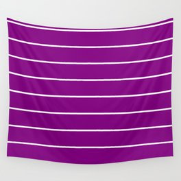 LINES (WHITE & PURPLE) Wall Tapestry