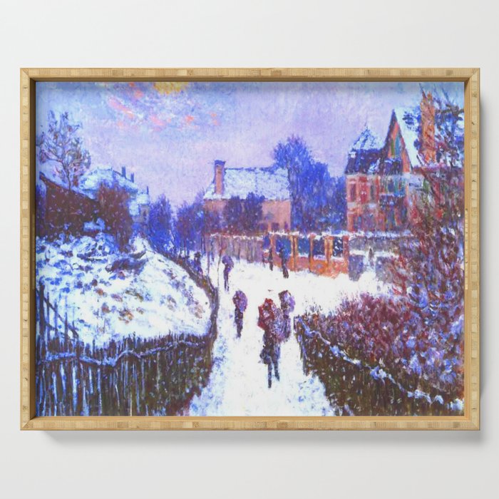 Monet Boulevard Saint Denis Winter Serving Tray