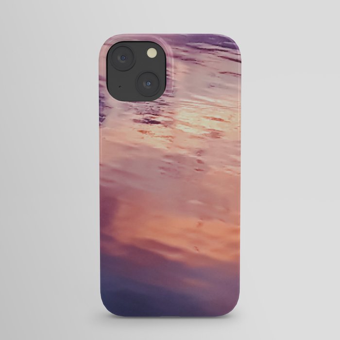 Suset purple water surface iPhone Case