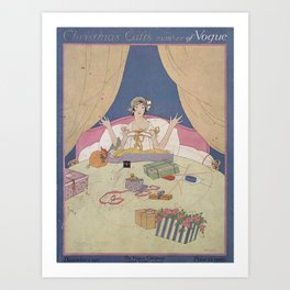 Vintage Fashion Magazine Cover Illustration December 1915 Art Print