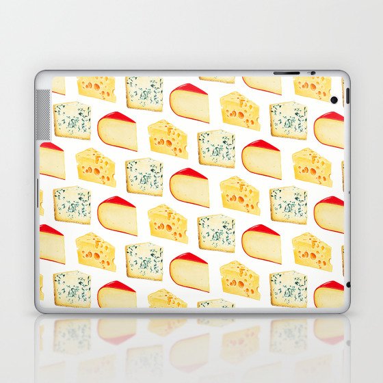Cheese Pattern - White Laptop & iPad Skin