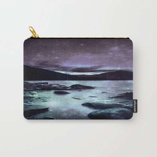 Magical Mountain Lake Aqua Lavender Carry-All Pouch