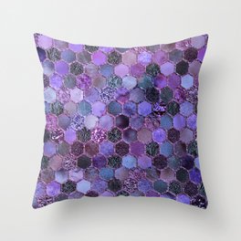 Large 25.5 x 18 Society6 Wild Flowers Pattern Purple and Green by Tony Magner on Rectangular Pillow