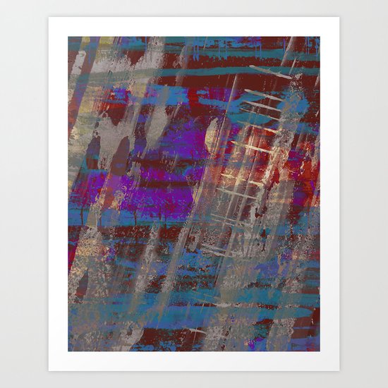 Depth - Abstract, Textured Oil Painting Art Print