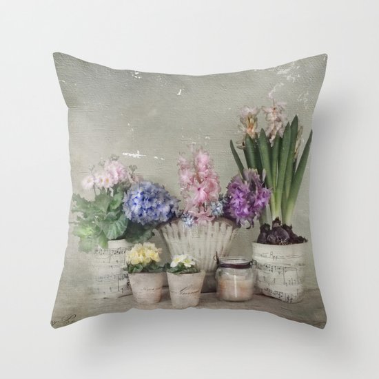 longing for springtime Throw Pillow