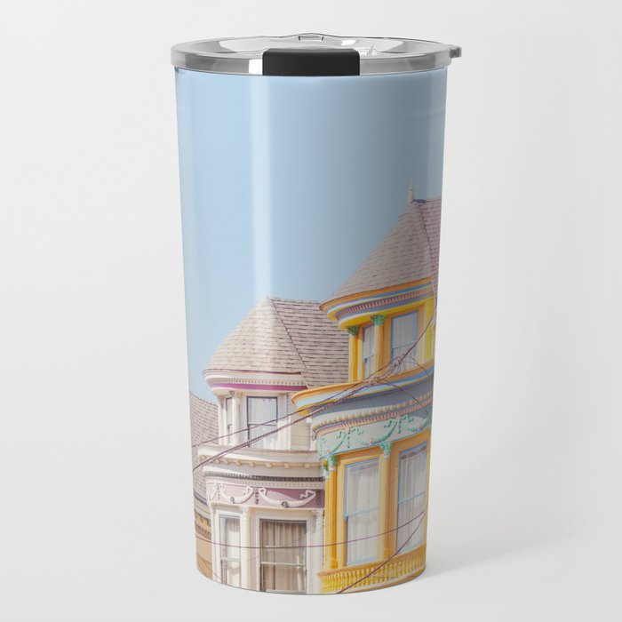 Haight Ashbury Victorian Houses - San Francisco Photography Travel Mug