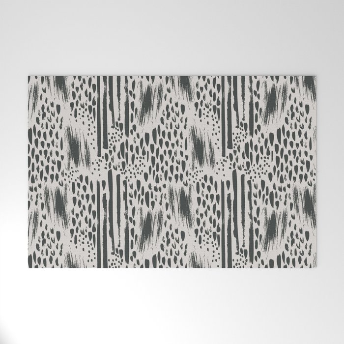 Abstract Animal Prints of Leopard, Cheetah, and Zebra - Oh, my! Welcome Mat