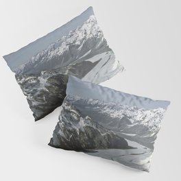 New Zealand Photography - Franz Josef Glacier Covered In Snow And Ice Pillow Sham