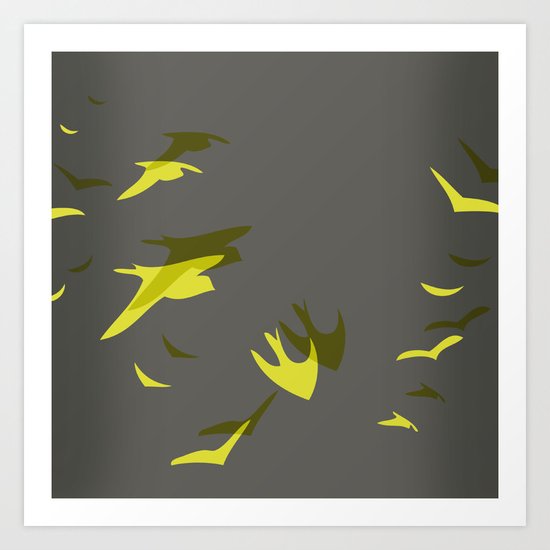 THE FLYING YELLOW Art Print