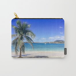 Caribbean Palm Tree Beach Secret Harbor Carry-All Pouch | Photo, Tropical, Palmtree, Postcard, Blue, Islandlife, Usvi, Palms, Ocean, Stt 