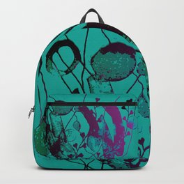 turquoise underwater Backpack | Herbs, Drawing, Purple, Gradient, Leaves, Vector, Illustration, Surrealism, Plants, Graphite 