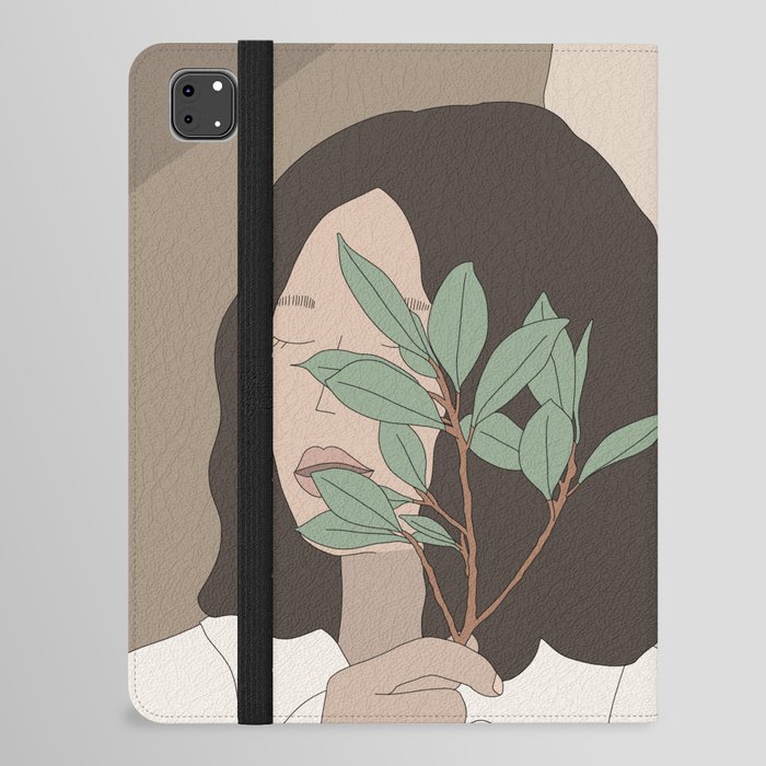 Woman with an olive branch iPad Folio Case