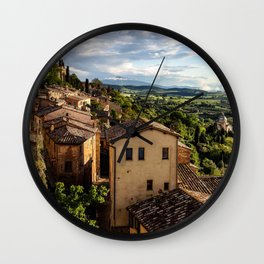 Italy Photography - Old Houses In Italy Wall Clock