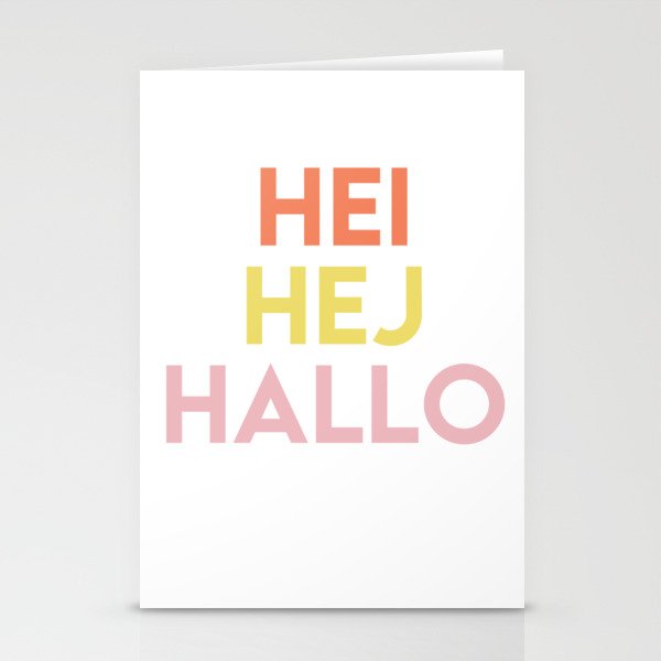 Hej you Stationery Cards