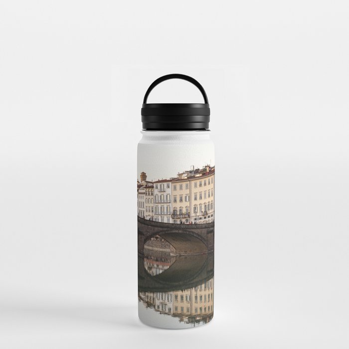 Bridge Reflection on the Arno  |  Travel Photography Water Bottle