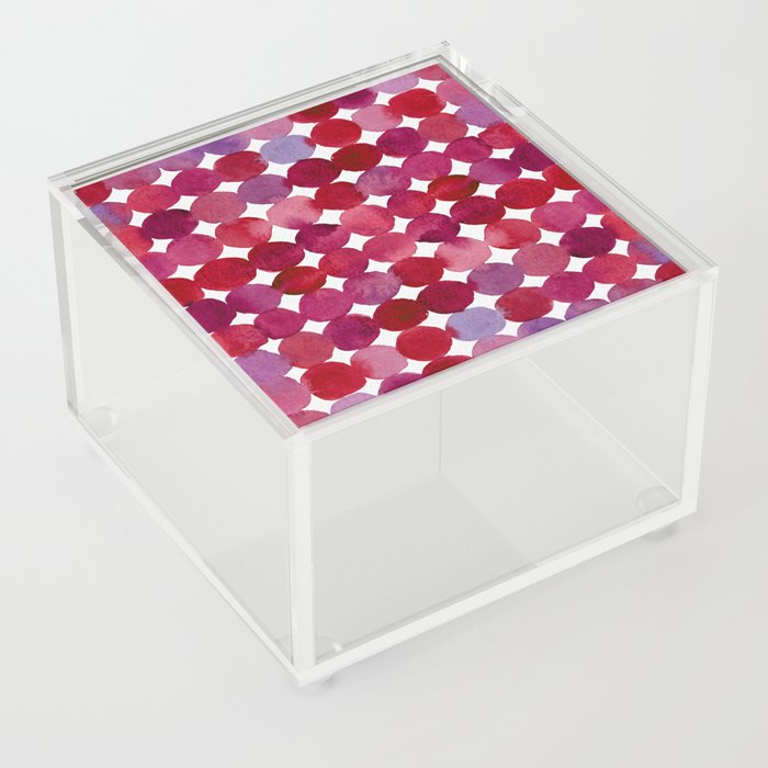 Dots pattern - viva magenta Acrylic Box