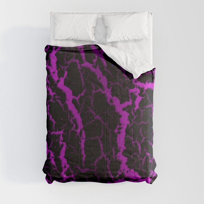 Cracked Space Lava - Pink/Purple Comforter