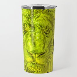 Golden Majestic Lion's Head Travel Mug