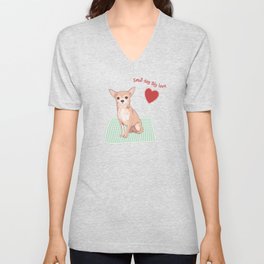 Small dogs - big love V Neck T Shirt