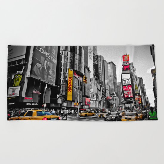 Times Square - Hyper Drop Beach Towel