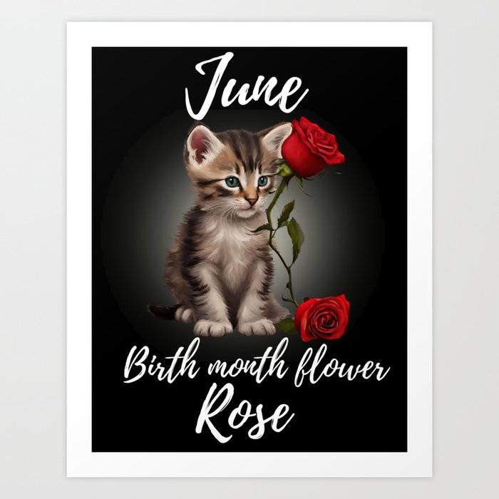 Birth Month Flower for June is a Rose Art Print